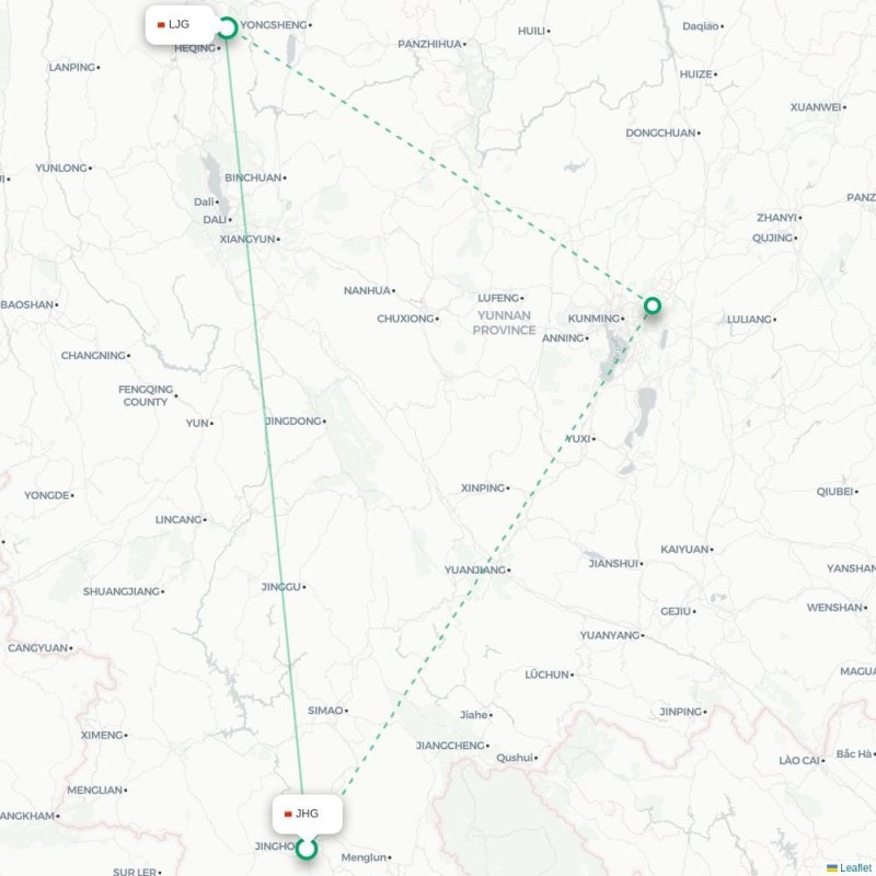 JHG - LJG route map