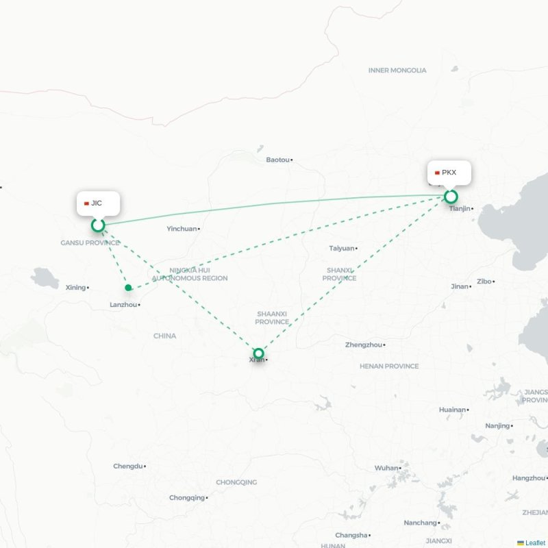JIC - PKX route map
