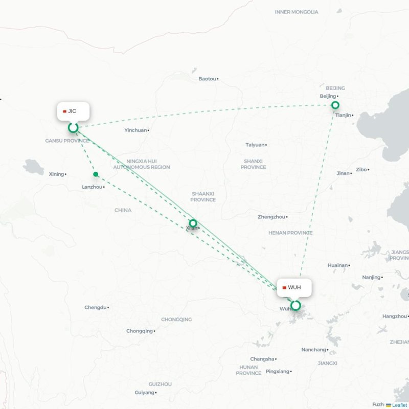 JIC - WUH route map