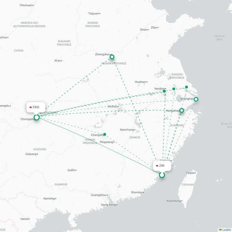 JJN - CKG route map