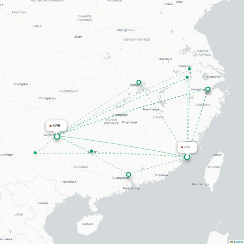 JJN - KWE route map