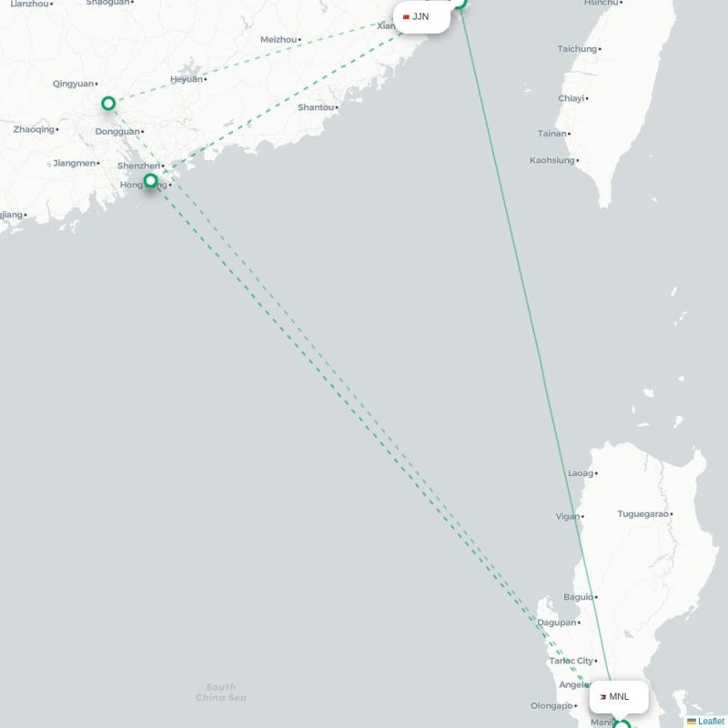 JJN - MNL route map