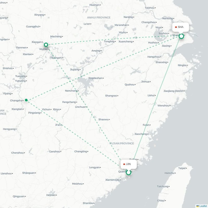 JJN - SHA route map
