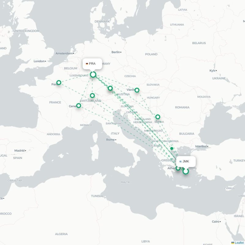 JMK - FRA route map
