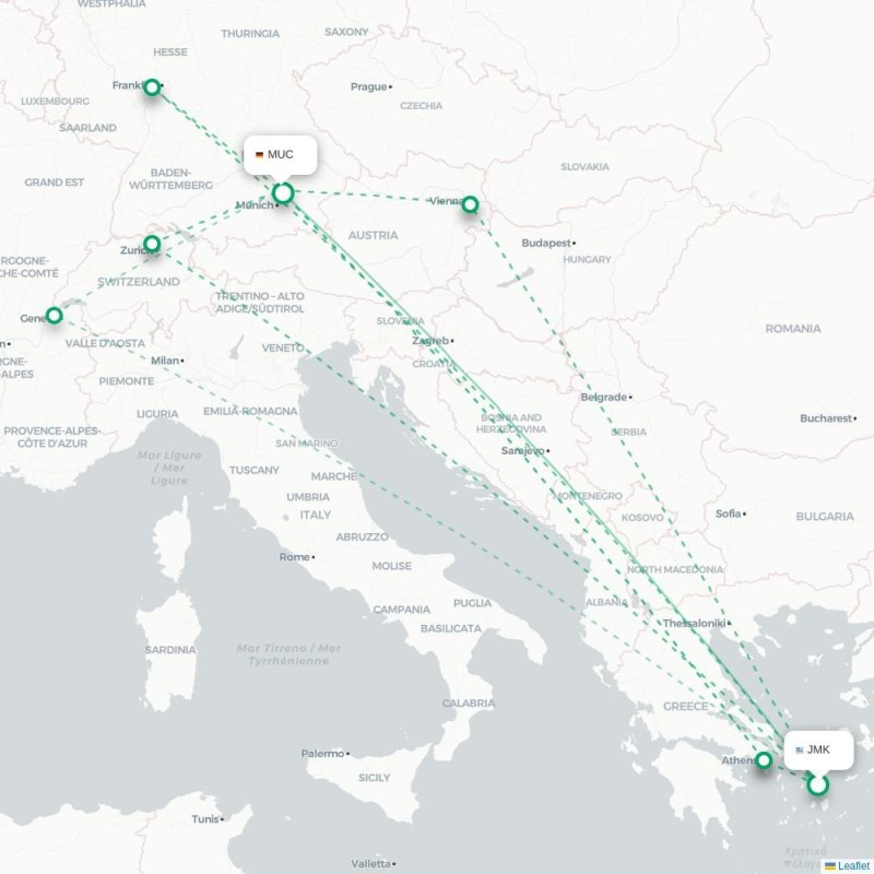 JMK - MUC route map