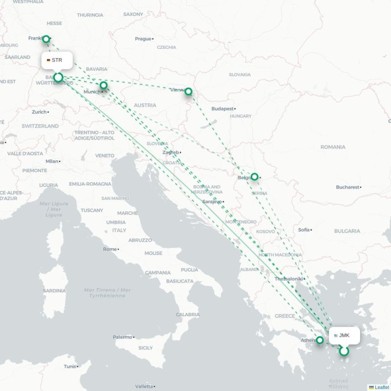 JMK - STR route map