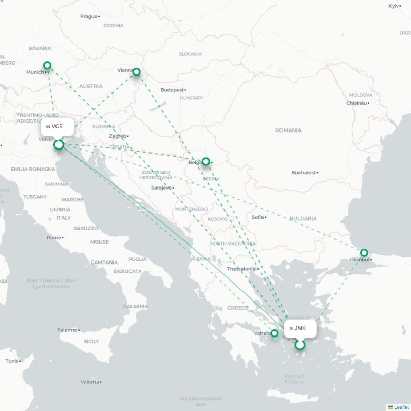 JMK - VCE route map