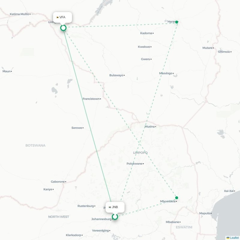JNB - VFA route map