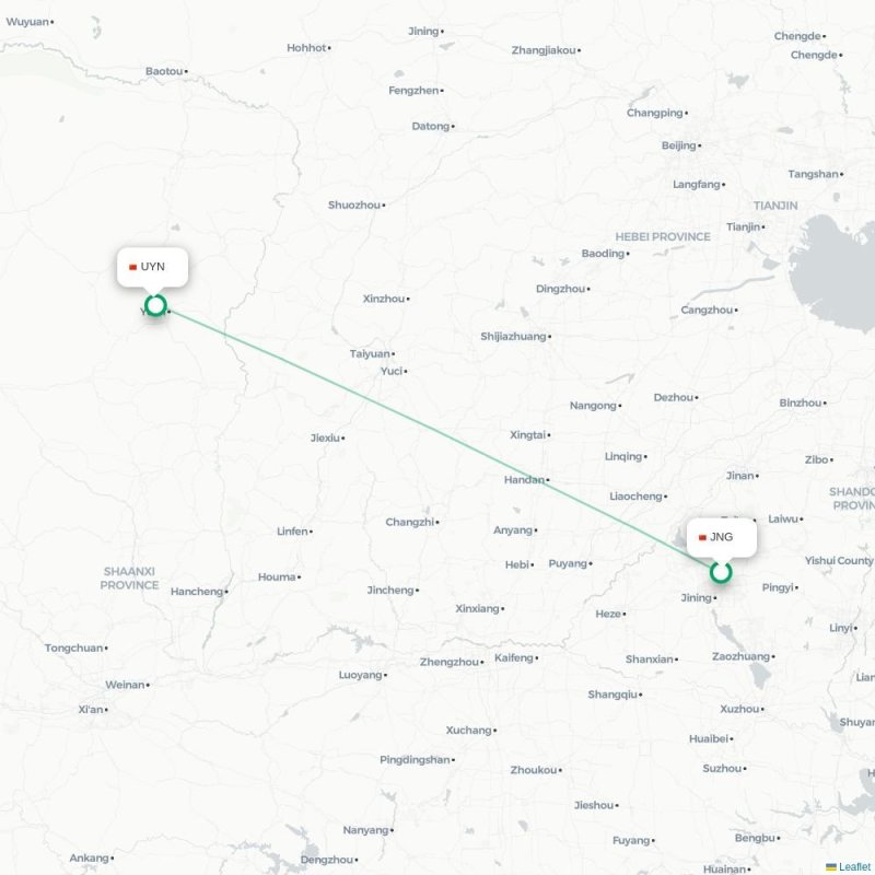 JNG - UYN route map