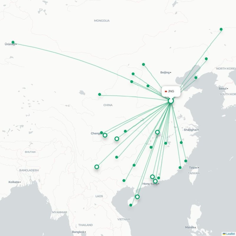 JNG - CKG route map