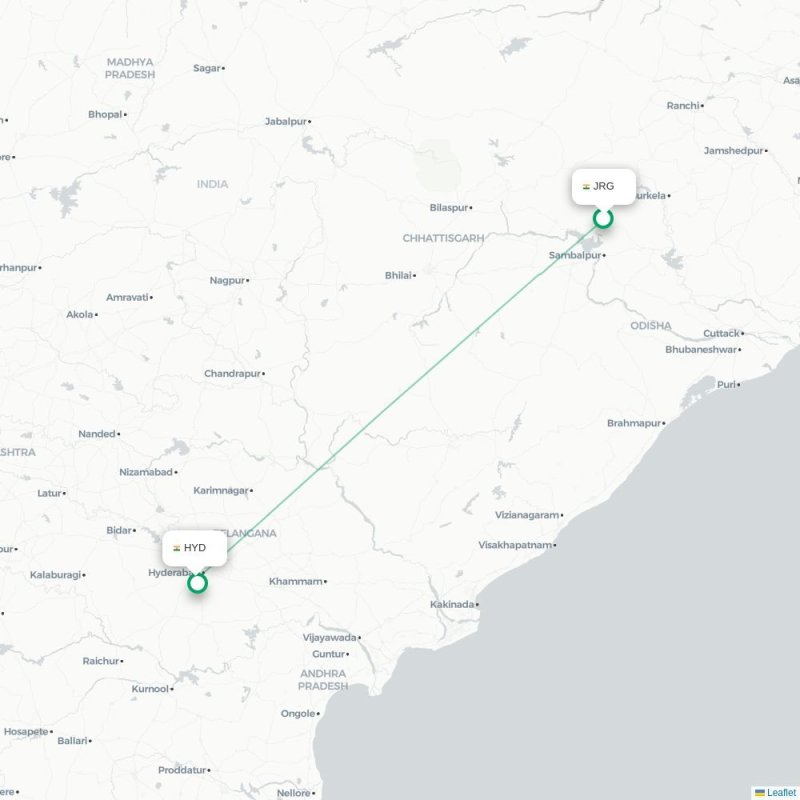 JRG - HYD route map