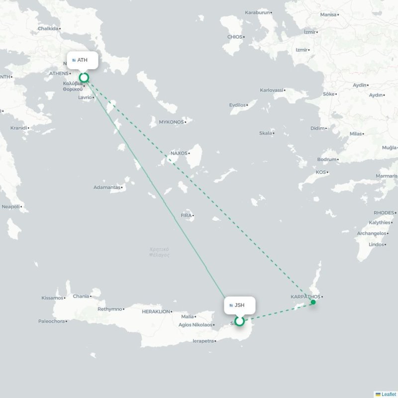 JSH - ATH route map