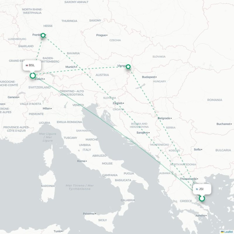 JSI - BSL route map