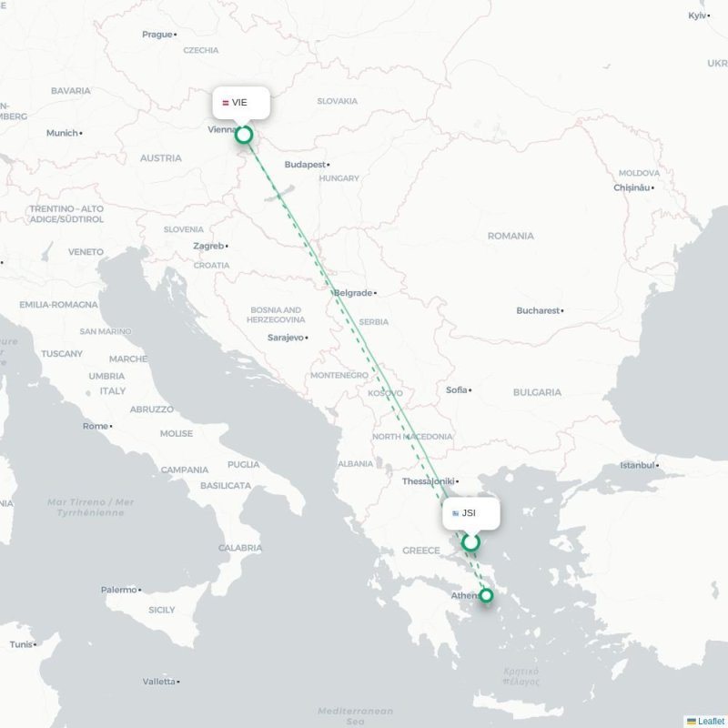 JSI - VIE route map
