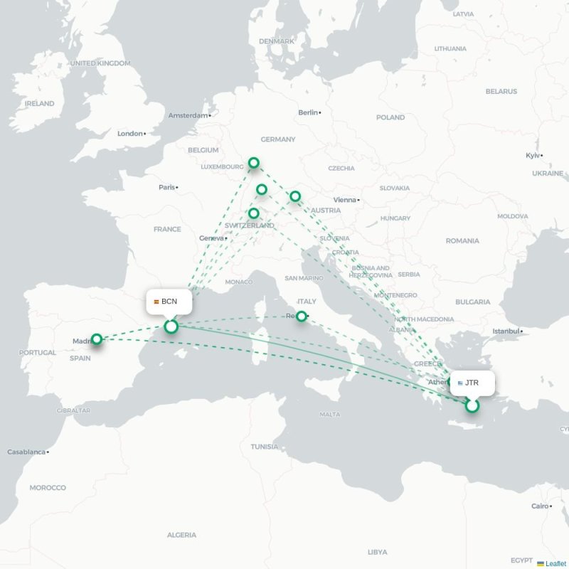 JTR - BCN route map