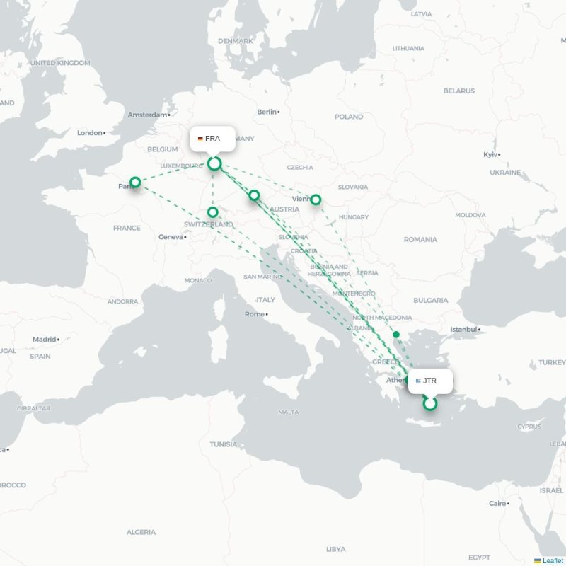 JTR - FRA route map