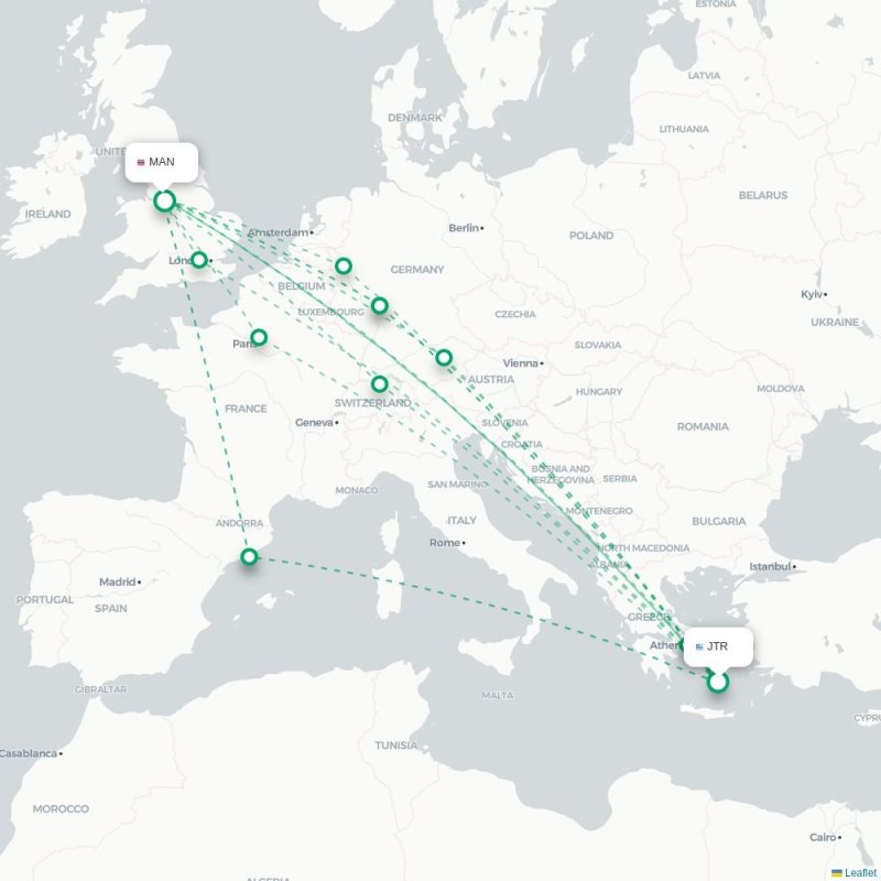 JTR - MAN route map