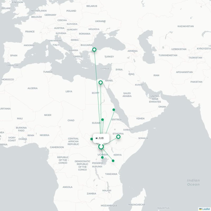 KRT - JUB route map