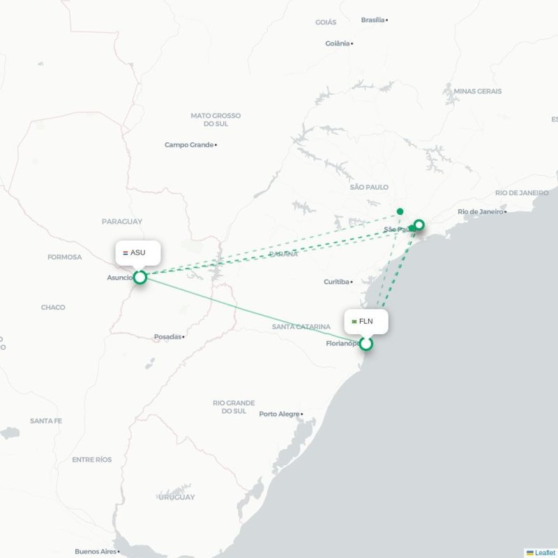 JUJ - ASU route map