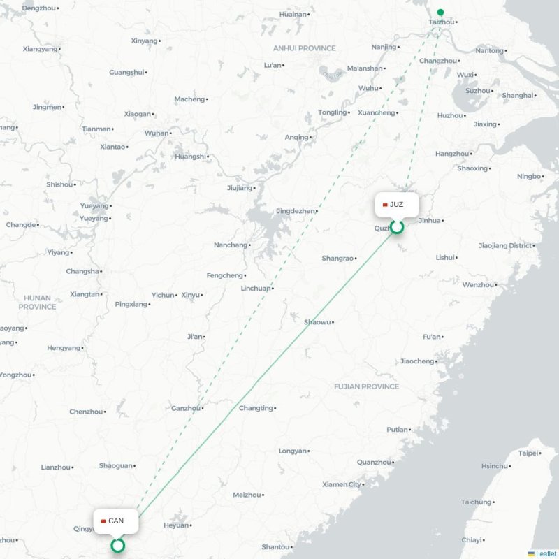 JUZ - CAN route map