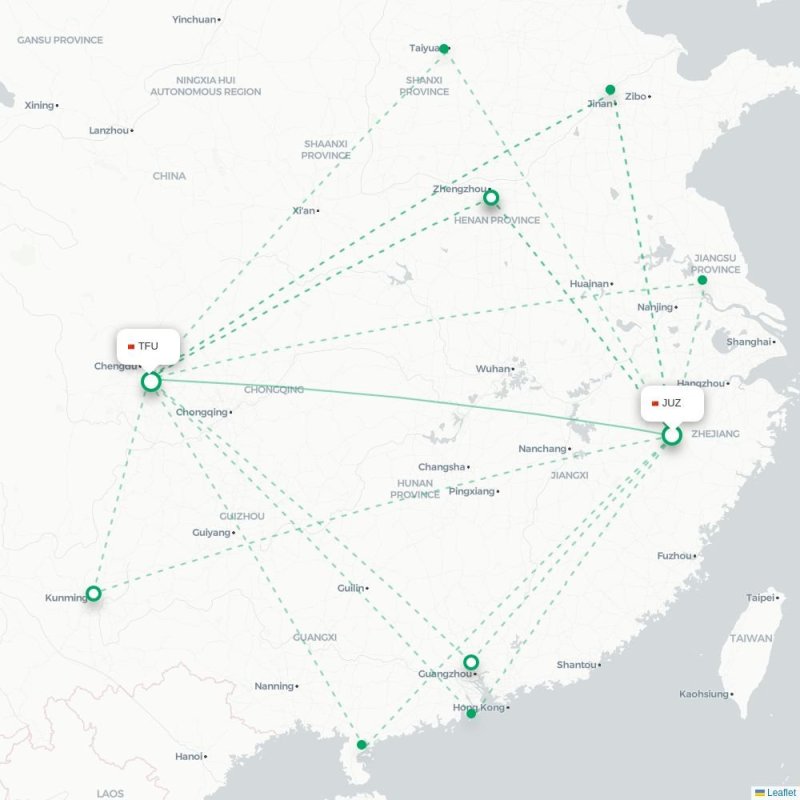 JUZ - TFU route map