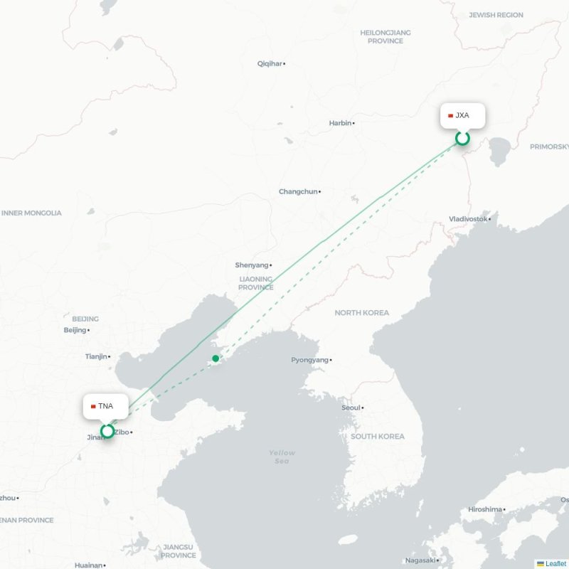 JXA - TNA route map