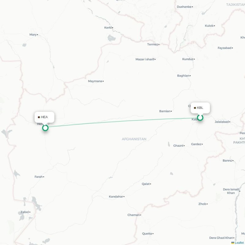 KBL - HEA route map