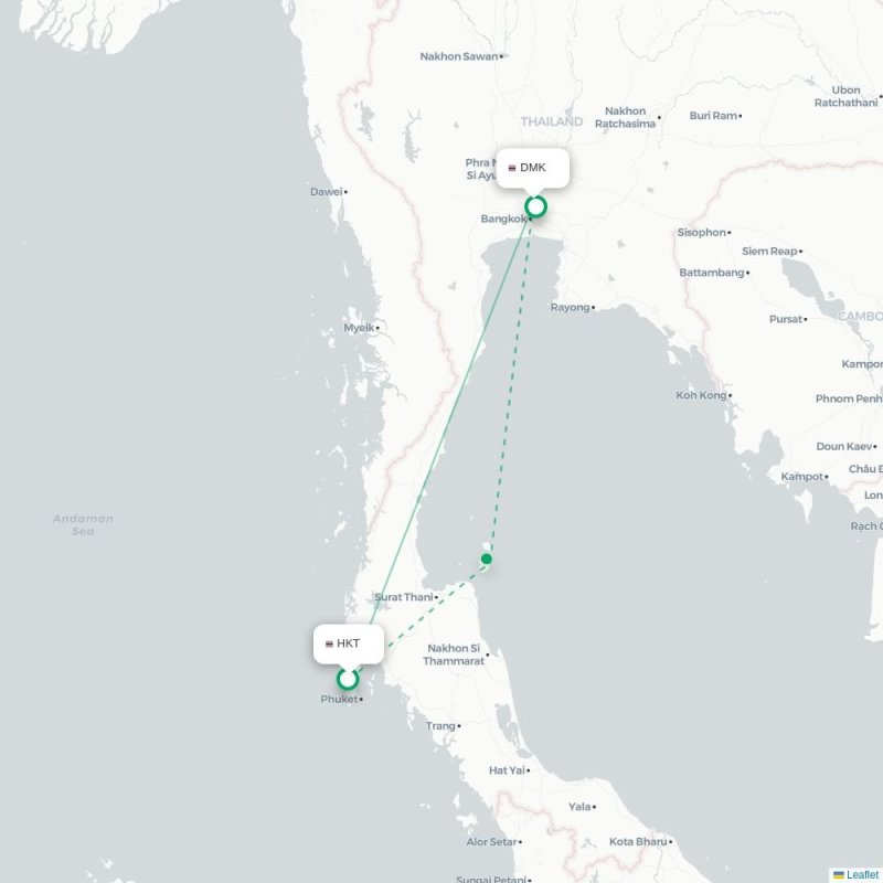 KBV - DMK route map