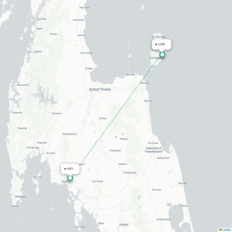 KBV - USM route map