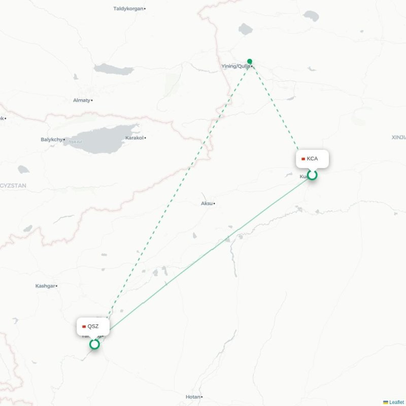 KCA - QSZ route map