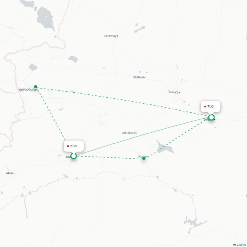 KCA - TLQ route map