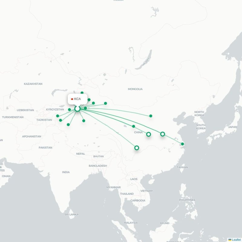 KCA - KHG route map