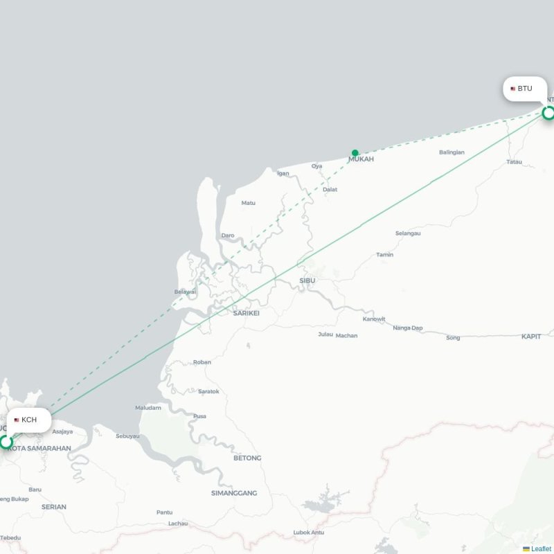 KCH - BTU route map