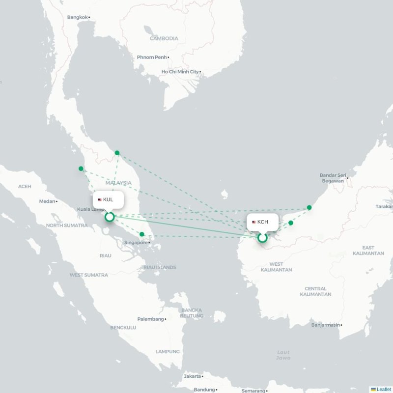 KCH - KUL route map