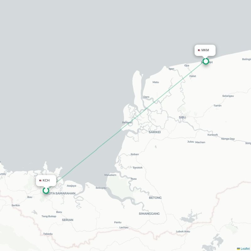 KCH - MKM route map