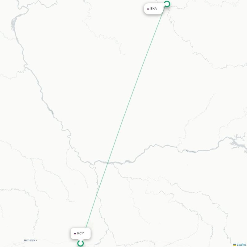 KCY - BKA route map