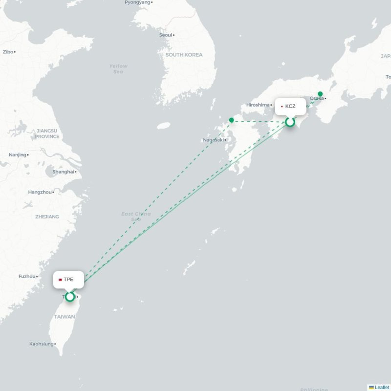 KCZ - TPE route map