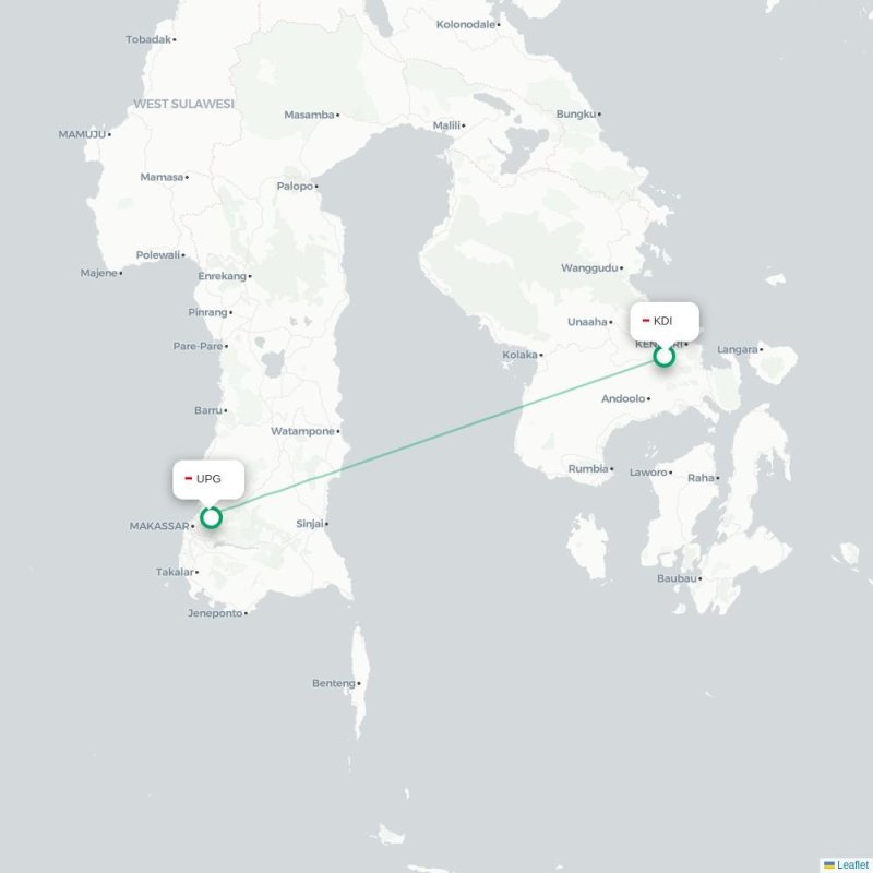KDI - UPG route map
