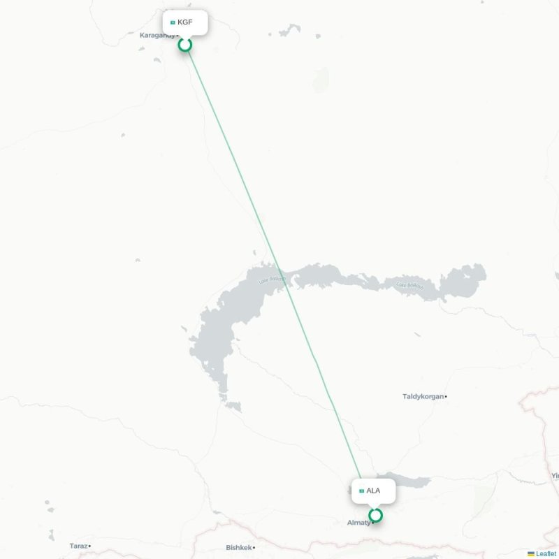 KGF - ALA route map