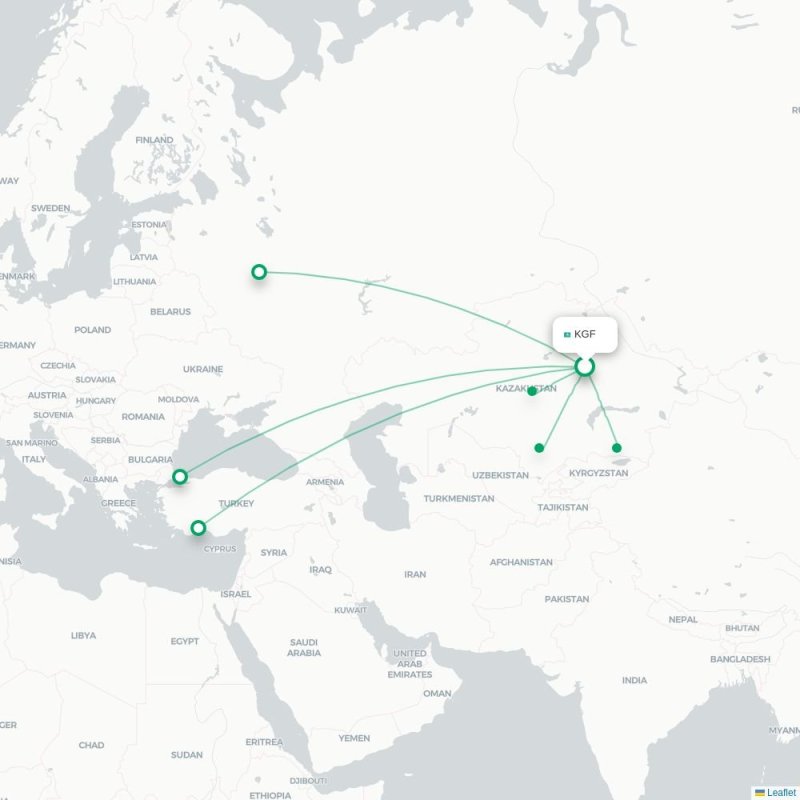 KGF - URA route map