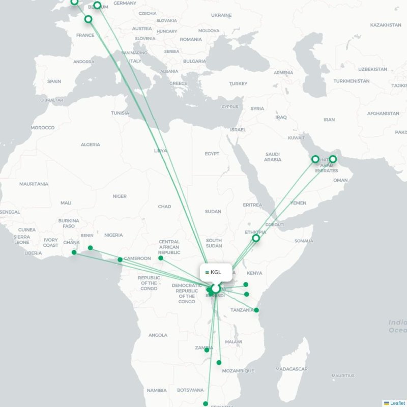 KGL - JUB route map