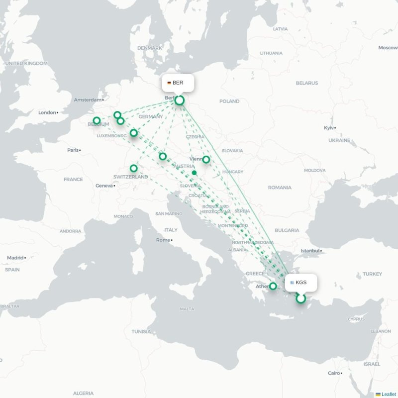 KGS - BER route map