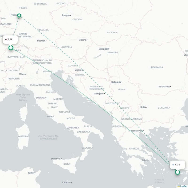 KGS - BSL route map