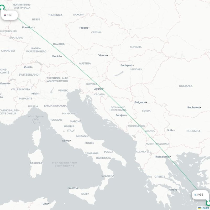 KGS - EIN route map