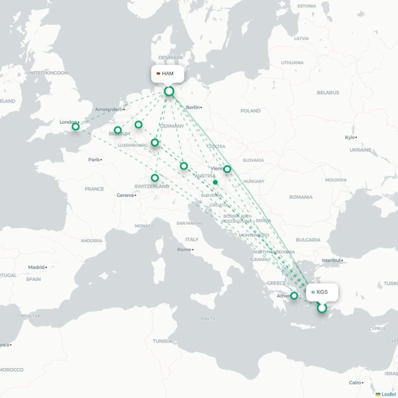 KGS - HAM route map