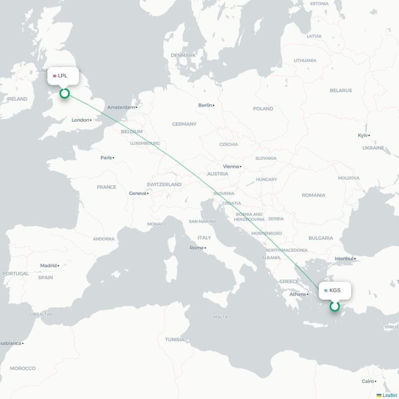 KGS - LPL route map
