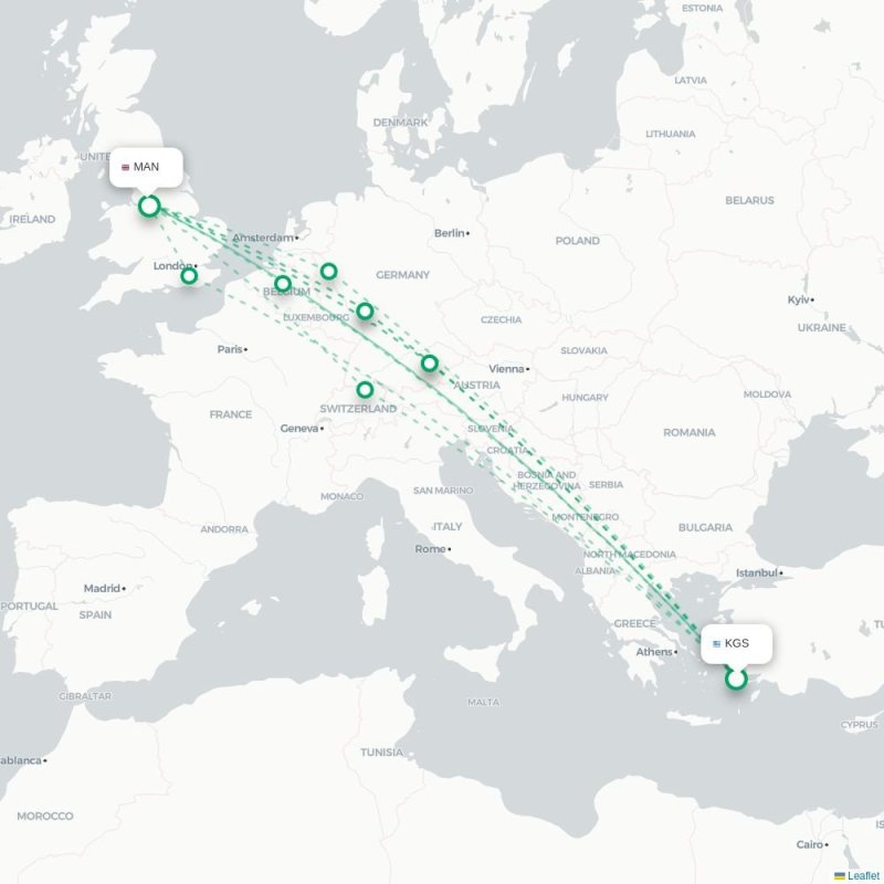 KGS - MAN route map