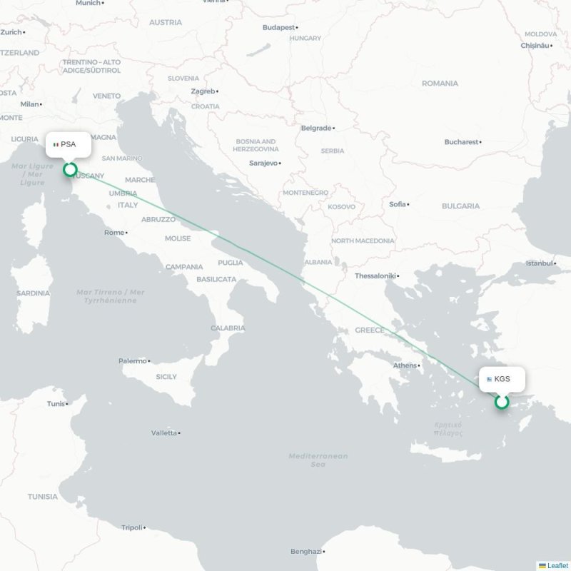 KGS - PSA route map
