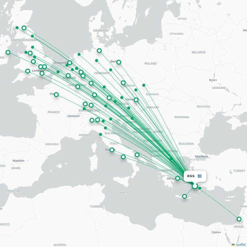 Route map Kos  KGS 