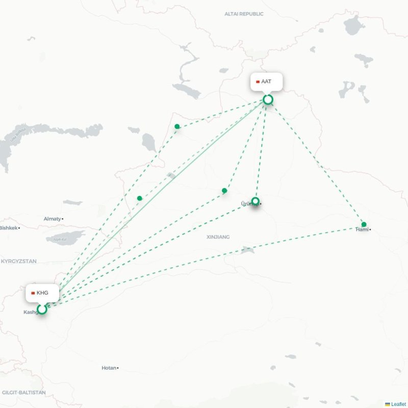 KHG - AAT route map